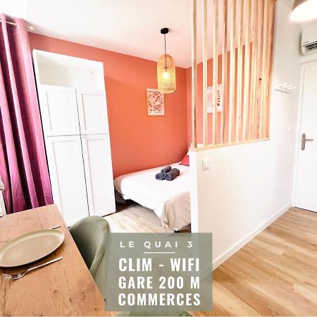 LE QUAI 3 - Studio neuf LUMINEUX CALME - CLIM - WiFi - Gare à 200m Agen Esterno foto
