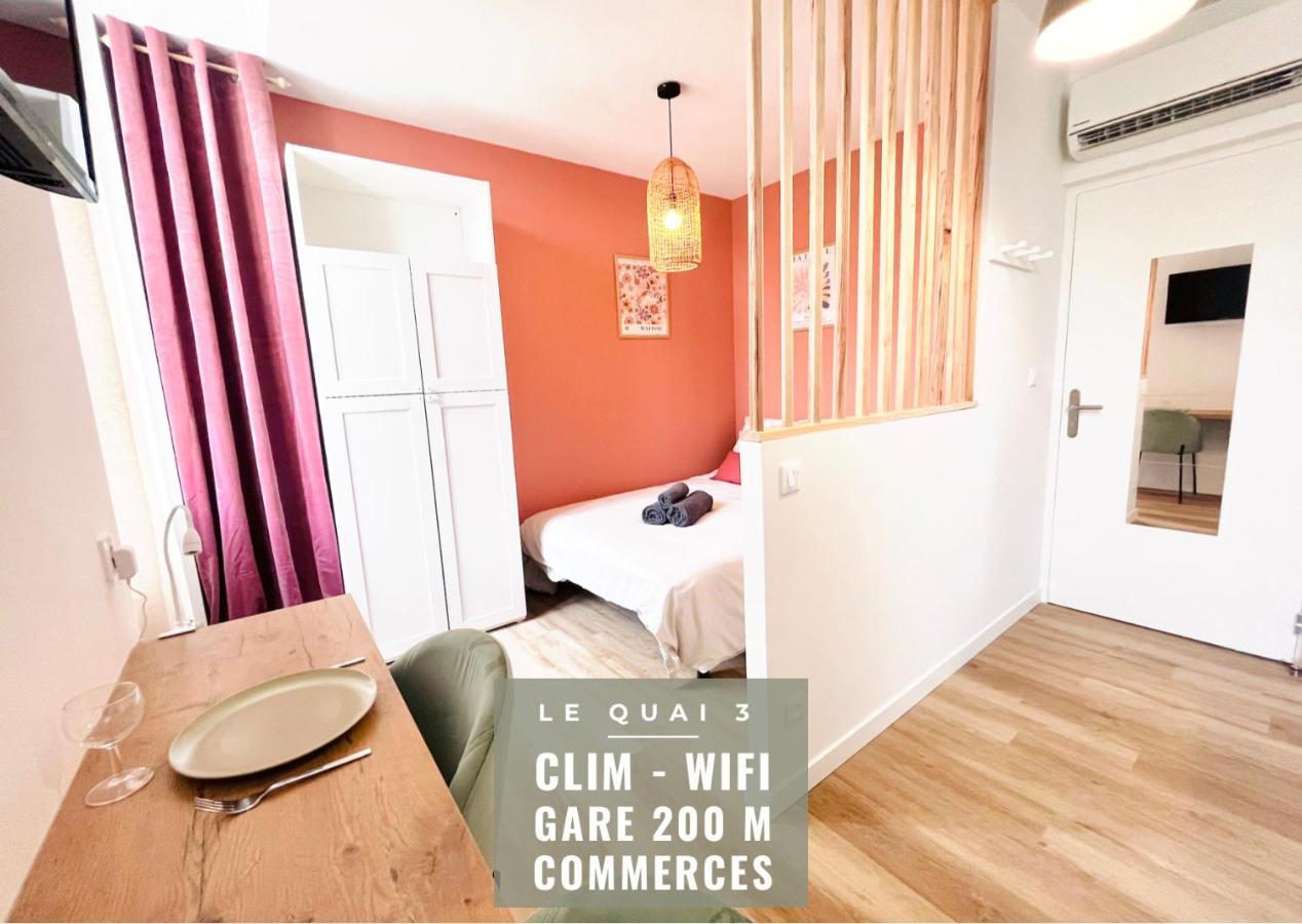 LE QUAI 3 - Studio neuf LUMINEUX CALME - CLIM - WiFi - Gare à 200m Agen Esterno foto